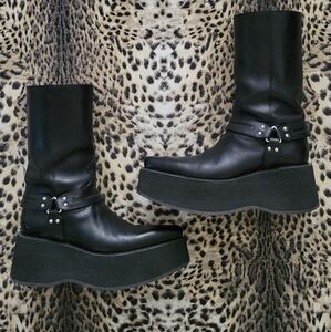 Celine Platform Biker Boots Men Sz 39